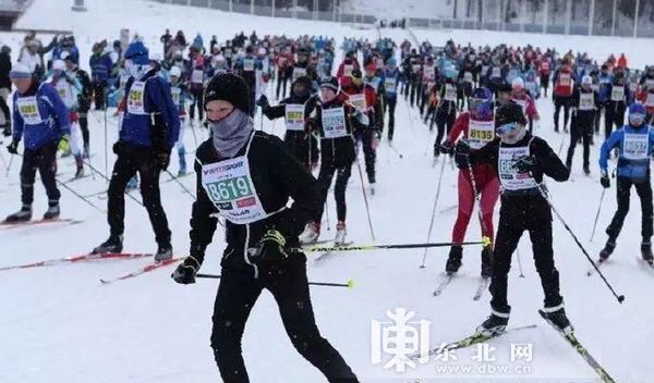 中国·哈尔滨（芬兰蒂亚）滑雪马拉松资料片。